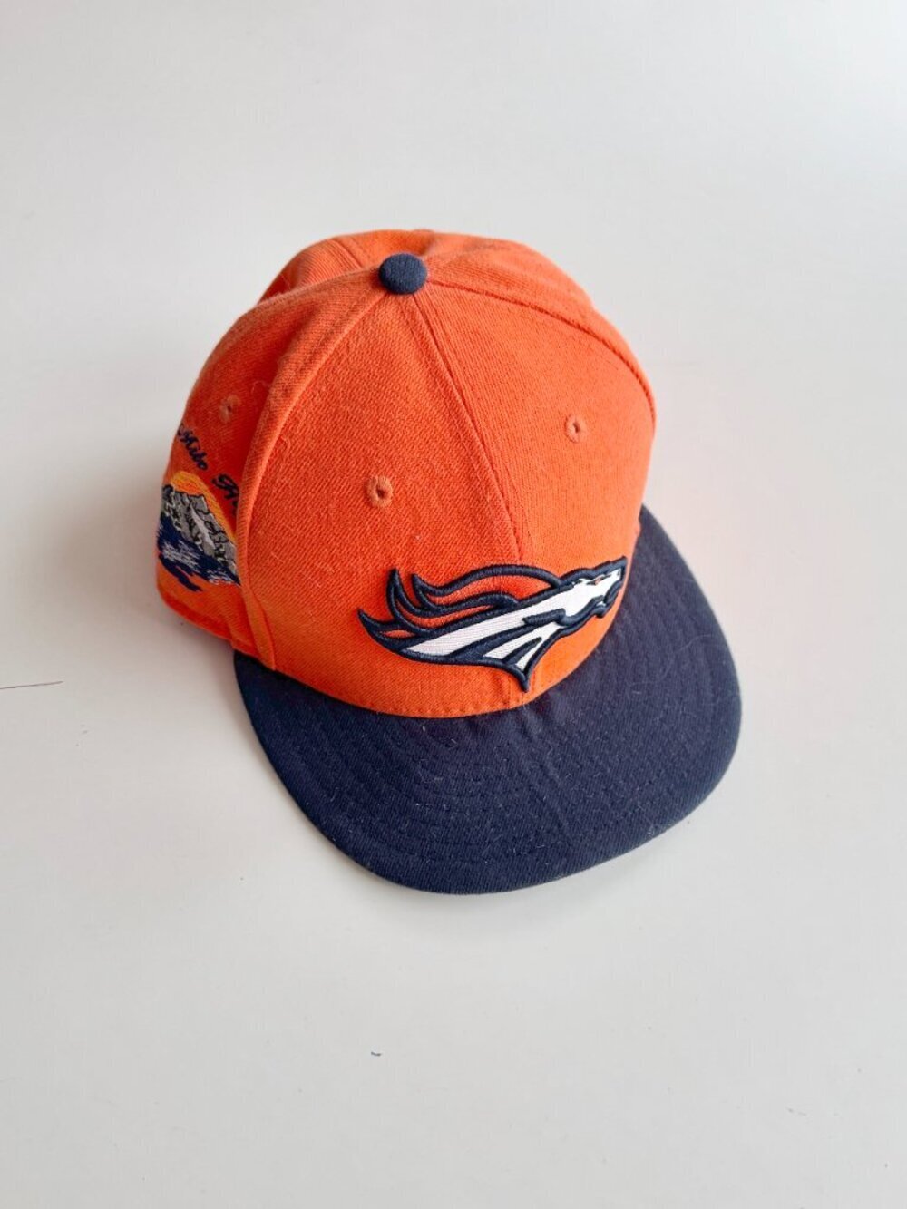 New Era NFL DENVER BRONCOS 59Fifty Mile High Orange Fitted Hat, Size 7⅛